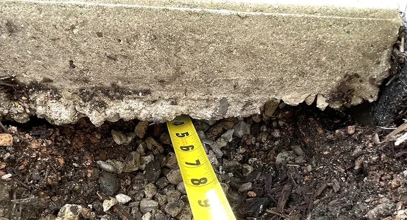 How to fix void under concrete How to fix void under concrete